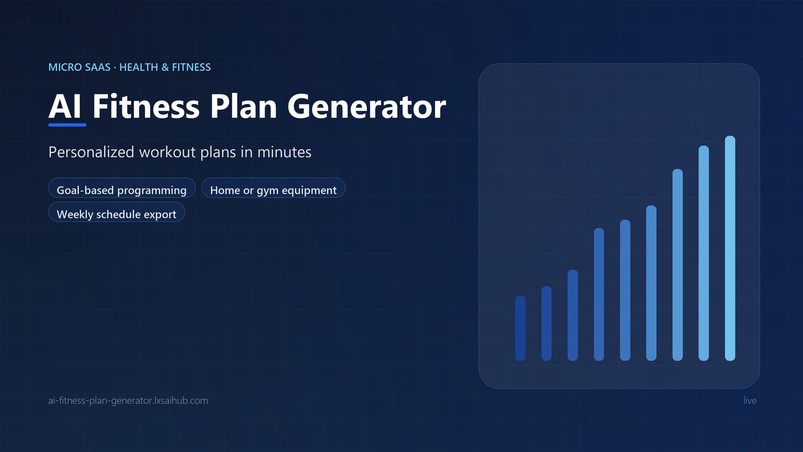 AI Fitness Plan Generator interface overview